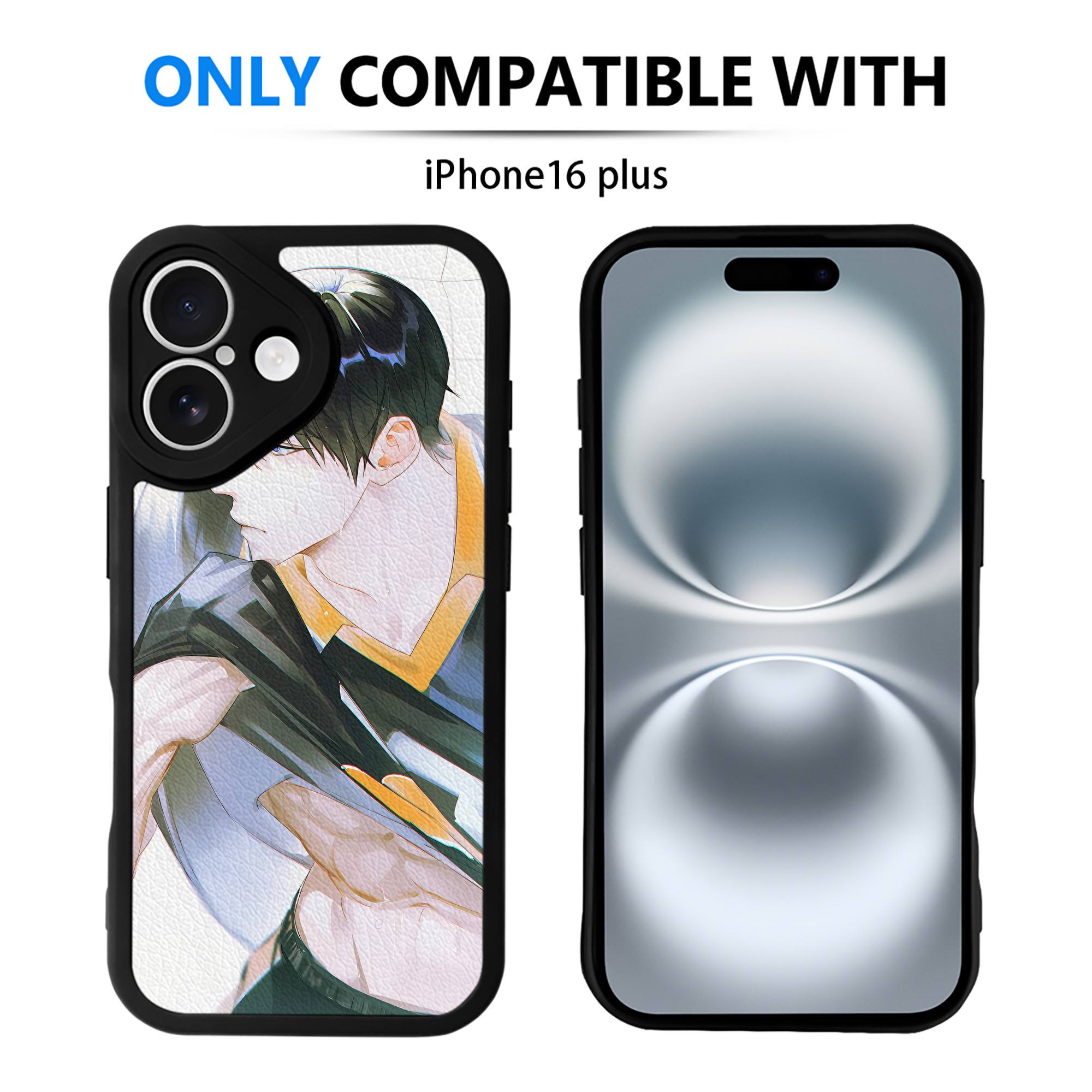 （画像用） ハイキュー!! Haikyu!! 【iPhone 16シリーズ対応】シリコンスマホケース（レザー調） 材質：シリコン